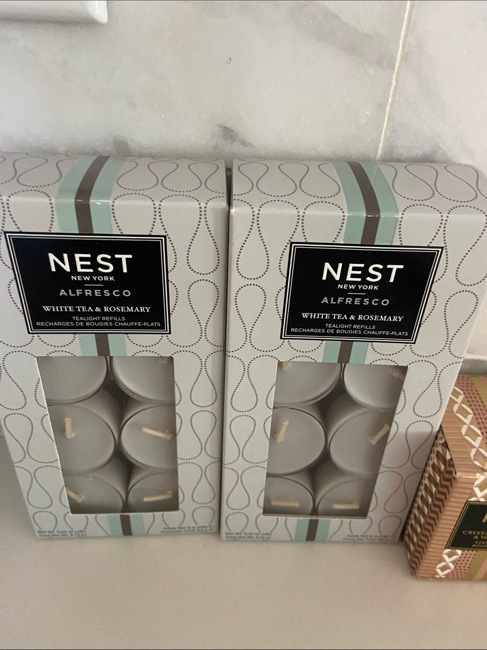 NEST Fragrances White Tea & Rosemary Tea Light Candles - Set of 2 (White) - Picture 11 of 16